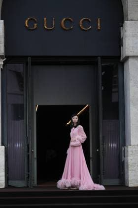Milan, Milan Women s Fashion Week Spring Summer 2026 - Women s Fashion, Spring Summer 2026. - Gucci fashion show - guests in the photo: He Cong  Copyright: xRiccardoxGIordanox xipa-agency.netx xRiccardoxGiordano IPAx IPA_Agency_IPA65620091