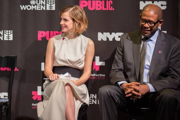 HeForShe Arts Week New York 2016 Mar 8, 2016 - New York, New York, U.S. - FOREST WHITAKER & EMMA WATSON speaking at the UN women launch of HeForShe arts week on international Women s Day. Copyright: xLouisexWateridgex