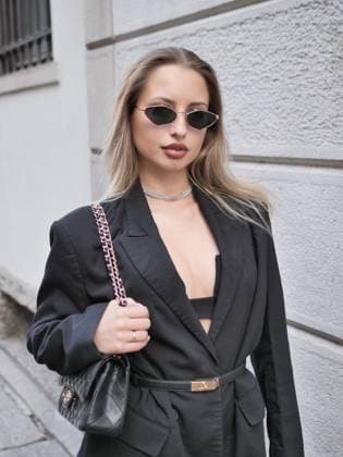 Milan, Milan Women s Fashion Week Spring Summer 2026 - Women s Fashion, Spring Summer 2026 - Iceberg fashion show - arrivals - In the photo: guest  Copyright: xLucaxPontix xipa-agency.netx xLucaPonti IpaAgencyx IPA_Agency_IPA65621989