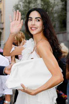 MFW - Alberta Ferretti Arrivals Rocio Munoz Morales arrives to Alberta Ferretti fashion show during the Milan Fashion Week Women’s Spring-Summer 2026 on September 23, 2025 in Milan (Italy), Italy. Photo by Marco Piovanotto ABACAPRESS.COM Milan Italy  Copyright: xPiovanottoxMarco ABACAx