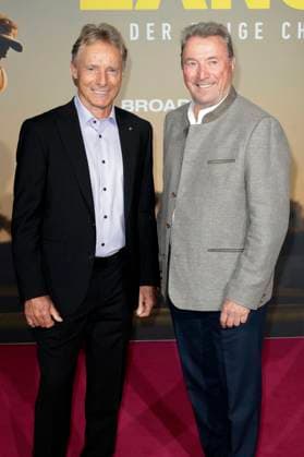 Bernhard Langer und Erwin Langer bei der Premiere des Dokumentarfilms Bernhard Langer - Der ewige Champion im Cinedom. Köln, 23.09.2025