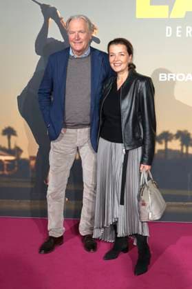 Gerald Böse mit Ehefrau Julia Melchior bei der Premiere des Dokumentarfilms Bernhard Langer - Der ewige Champion im Cinedom. Köln, 23.09.2025