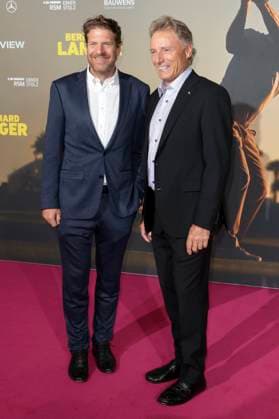 Arnim Butzen und Bernhard Langer bei der Premiere des Dokumentarfilms Bernhard Langer - Der ewige Champion im Cinedom. Köln, 23.09.2025