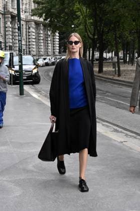 Milan, Jil Sander - Arrival of Guests - Milan Fashion Week - Womenswear Spring Summer 2026. In the photo: Eva Riccobono  Copyright: xSimonexComix xipa-agency.netx xSimonexComix IPA_Agency_IPA65649210