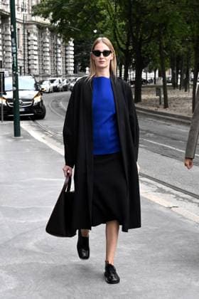 Milan, Jil Sander - Arrival of Guests - Milan Fashion Week - Womenswear Spring Summer 2026. In the photo: Eva Riccobono  Copyright: xSimonexComix xipa-agency.netx xSimonexComix IPA_Agency_IPA65649222