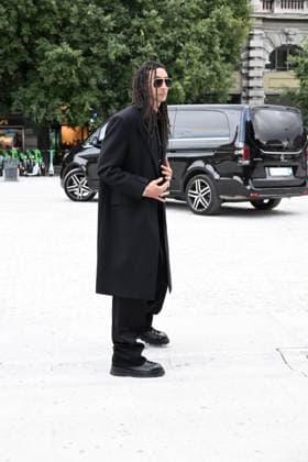 Milan, Jil Sander - Arrival of Guests - Milan Fashion Week - Womenswear Spring Summer 2026 In the photo Ghali  Copyright: xSimonexComix xipa-agency.netx xSimonexComix IPA_Agency_IPA65649249