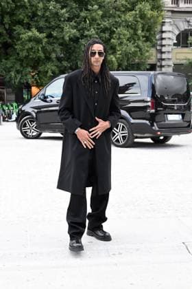 Milan, Jil Sander - Arrival of Guests - Milan Fashion Week - Womenswear Spring Summer 2026 In the photo Ghali  Copyright: xSimonexComix xipa-agency.netx xSimonexComix IPA_Agency_IPA65649289
