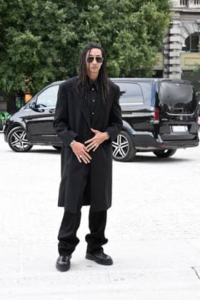 Milan, Jil Sander - Arrival of Guests - Milan Fashion Week - Womenswear Spring Summer 2026 In the photo Ghali  Copyright: xSimonexComix xipa-agency.netx xSimonexComix IPA_Agency_IPA65649301