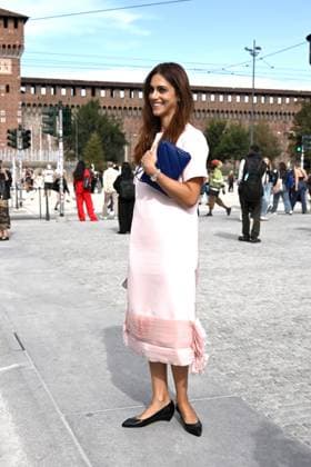 Milan, Jil Sander - Arrival of Guests - Milan Fashion Week - Womenswear Spring Summer 2026. Pictured: Miriam Leone  Copyright: xSimonexComix xipa-agency.netx xSimonexComix IPA_Agency_IPA65649603