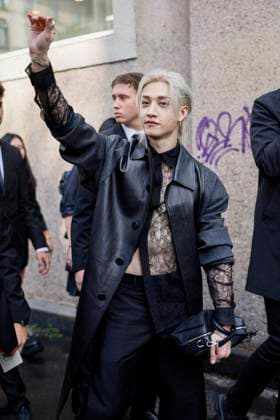 MFW Fendi Arrivals MP Bang Chan, leader of the South Korean boys band Stray Kids arrives to Fendi fashion show during Milan s Fashion Week Womenswear Spring Summer 2026, on September 24, 2025 in Milan (Italy), Italy. Photo by Marco Piovanotto Abacapress.com  Copyright: xPiovanottoxMarco ABACAx