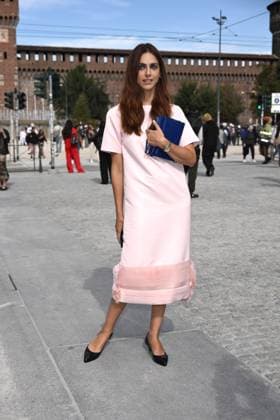 Milan, Jil Sander - Arrival of Guests - Milan Fashion Week - Womenswear Spring Summer 2026. Pictured: Miriam Leone  Copyright: xSimonexComix xipa-agency.netx xSimonexComix IPA_Agency_IPA65649583