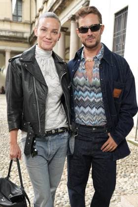 Milan, Italy: Milan, Milan Women s Fashion Week Spring Summer 2026 - Women s Fashion, Spring Summer 2026. - Missoni fashion show - arrivals in the photo: Paolo Stella, Fiammetta Cicogna Milan Italy  - ZUMAp169 20250924_zea_p169_812 Copyright: xRiccardoxGIordanox