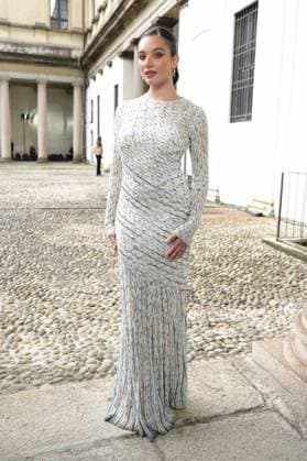 Milan, Italy: Milan, Milan Women s Fashion Week Spring Summer 2026 - Women s Fashion, Spring Summer 2026. - Missoni fashion show - arrivals in the photo: Mariasole Pollio Milan Italy  - ZUMAp169 20250924_zea_p169_815 Copyright: xRiccardoxGIordanox