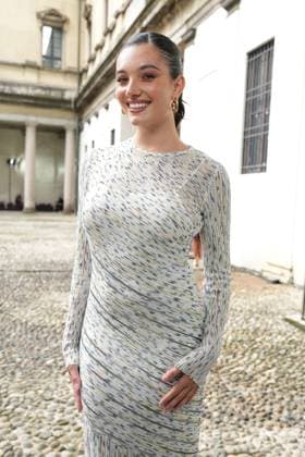 Milan, Italy: Milan, Milan Women s Fashion Week Spring Summer 2026 - Women s Fashion, Spring Summer 2026. - Missoni fashion show - arrivals in the photo: Mariasole Pollio Milan Italy  - ZUMAp169 20250924_zea_p169_813 Copyright: xRiccardoxGIordanox