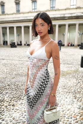 Milan, Milan Women s Fashion Week Spring Summer 2026 - Women s Fashion, Spring Summer 2026. - Missoni fashion show - arrivals in the photo: guest  Copyright: xRiccardoxGIordanox xipa-agency.netx xRiccardoxGiordano IPAx IPA_Agency_IPA65683425