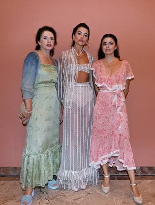 Milan, Italy Luisa Beccaria Spring Summer 2026 collection presentation show In the photo: Vialina Lemann and Luisa Beccaria and daughter Lucilla Beccaria designer of the brand  Copyright: xNickxZonnax xipa-agency.netx xNickxZonnax IPA_Agency_IPA65687159