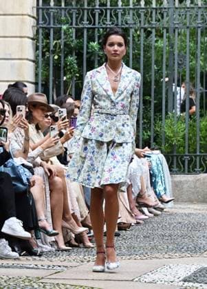Milan,Italy Luisa Beccaria Spring Summer 2026 collection presentation show In the photo:Vialina Lemann show  Copyright: xNickxZonnax xipa-agency.netx xNickxZonnax IPA_Agency_IPA65687189