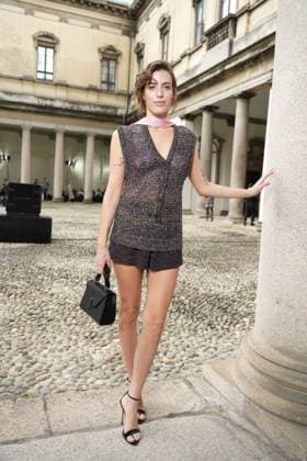 Milan, Italy: Milan, Milan Women s Fashion Week Spring Summer 2026 - Women s Fashion, Spring Summer 2026. - Missoni fashion show - arrivals in the photo: guest Milan Italy  - ZUMAp169 20250924_zea_p169_1010 Copyright: xRiccardoxGIordanox