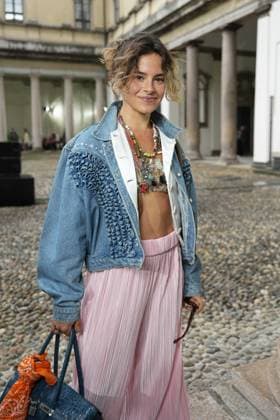 Milan, Italy: Milan, Milan Women s Fashion Week Spring Summer 2026 - Women s Fashion, Spring Summer 2026. - Missoni fashion show - arrivals in the photo: guest Milan Italy  - ZUMAp169 20250924_zea_p169_1015 Copyright: xRiccardoxGIordanox