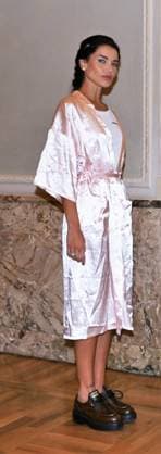 Milan: Milan,Italy Luisa Beccaria Spring Summer 2026 collection presentation show In the photo:Vialina Lemann Milan  - ZUMAp169 20250924_zea_p169_1043 Copyright: xNickxZonnax