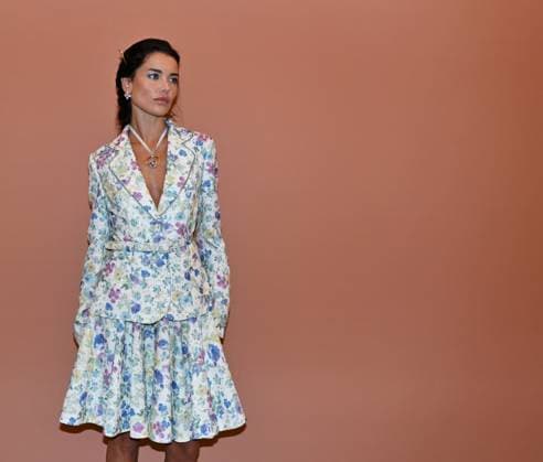 Milan: Milan,Italy Luisa Beccaria Spring Summer 2026 collection presentation show In the photo:Vialina Lemann Milan  - ZUMAp169 20250924_zea_p169_1053 Copyright: xNickxZonnax