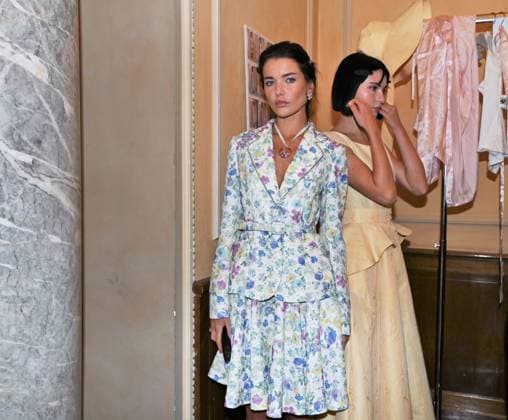 Milan: Milan,Italy Luisa Beccaria Spring Summer 2026 collection presentation show In the photo:Vialina Lemann Milan  - ZUMAp169 20250924_zea_p169_1050 Copyright: xNickxZonnax