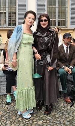 Milan, Italy Luisa Beccaria Spring Summer 2026 collection presentation show. In the photo: Afraa al Noaimi, Luisa Beccaria  Copyright: xNickxZonnax xipa-agency.netx xNickxZonnax IPA_Agency_IPA65691291
