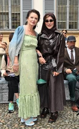 Milan, Italy Luisa Beccaria Spring Summer 2026 collection presentation show. In the photo: Afraa al Noaimi, Luisa Beccaria  Copyright: xNickxZonnax xipa-agency.netx xNickxZonnax IPA_Agency_IPA65691301