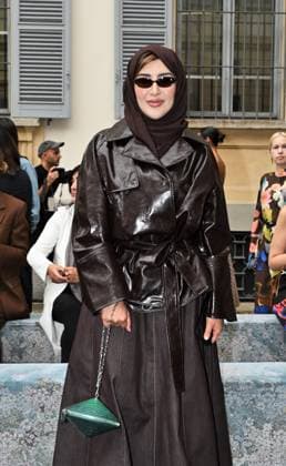 Milan: Milan,Italy Luisa Beccaria Spring Summer 2026 collection presentation show In the photo:Afraa at Noaimi Milan  - ZUMAp169 20250924_zea_p169_1098 Copyright: xNickxZonnax