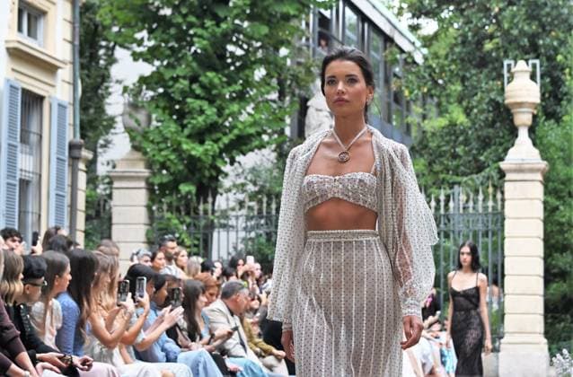 Milan,Italy Luisa Beccaria Spring Summer 2026 collection presentation show In the photo:Luisa Beccaria show Vialina Lemann model  Copyright: xNickxZonnax xipa-agency.netx xNickxZonnax IPA_Agency_IPA65692614