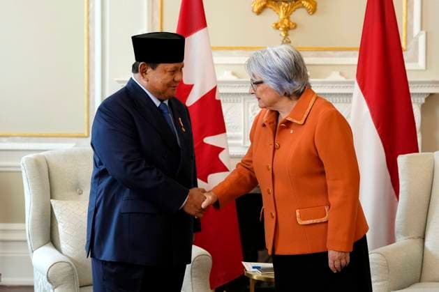 September 24, 2025, Ottawa, On, CAN: Gov. Gen. Mary Simon meets with Indonesian President Prabowo Subianto at Rideau Hall in Ottawa, on Wednesday, Sept. 24, 2025. Ottawa CAN  - ZUMAc35_ 20250924_zaf_c35_135 Copyright: xJustinxTangx