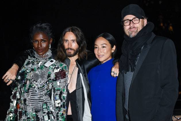 Tron Ares Premiere Jodie Turner-Smith, Jared Leto, Greta Lee and Joachim Ronning attending the Tron : Ares Premiere at the Pathe Palace cinema in Paris, France on September 24, 2025. Photo by Aurore Marechal ABACAPRESS.COM Paris France  Copyright: xMarechalxAurore ABACAx