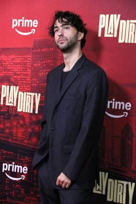 NEW YORK, NY- SEPTEMBER 24: Alex Wolff at the Amazon MGM Studios Play Dirty world premiere held at SVA Theatre on September 24, 2025 in New York, New York Copyright: xRWx