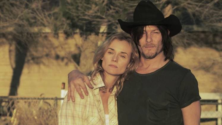 2016 - Sky - Movie Set RELEASE DATE: April 15, 2016 TITLE: Sky aka Sky: Der Himmel in mir STUDIO: IFC Films DIRECTOR: Fabienne Berthaud PLOT: Romy (Diane Kruger) is on holiday in the USA with her French husband, Richard (Gilles Lellouche). But the journey quickly turns into a settling of old scores for this worn out couple. After an ultimate fight, Romy decides to break free. She cuts off her ties to a stable and secure life that has become alienating and escapes to the unknown. PICTURED: Diane Kruger, Norman Reedus Copyright: xIFCxFilmsx