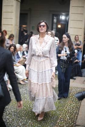 Milan Fashion Week - Women S S 2026 Luisa Beccaria Fashion Show Front Row Palazzo Bovara - Milan, Italy Alice Sabatini Milan Fashion Week - Women S S 2026 Luisa Beccaria Fashion Show Front Row Palazzo Bovara - Milan, Italy 24th September 2025  Copyright: xMarcoxErbax