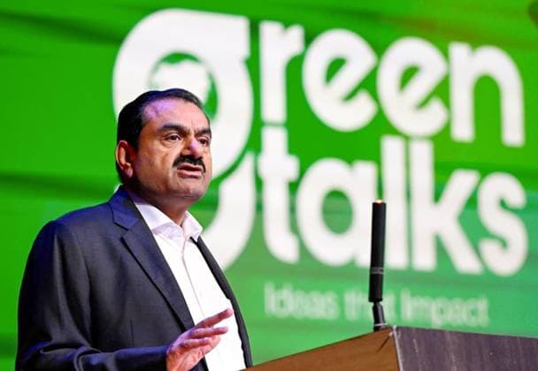 RECORD DATE NOT STATED Adani Group hosts the fourth edition of Adani Green Talks in Ahmedabad Ahmedabad, Sep 25 (ANI): Adani Group Chairman Gautam Adani addresses the gathering during the fourth edition of Adani Green Talks, in Ahmedabad on Thursday. Ahmedabad Gujarat India Copyright: xANIx ANI_20250925098