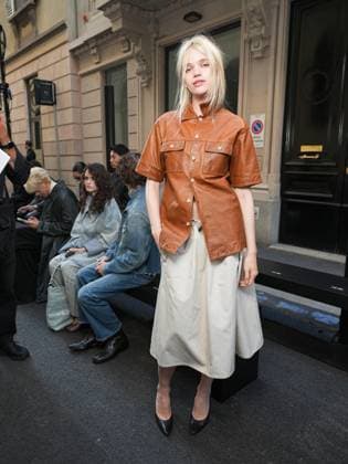 Milan, Milan Women s Fashion Week Spring Summer 2026 - MM6 Maison Margiela Fashion Show - Front Row Guests In the photo: Stella Lucia  Copyright: xRiccardoxGiordanox xipa-agency.netx xRiccardoxGiordanox IPA_Agency_IPA65739570