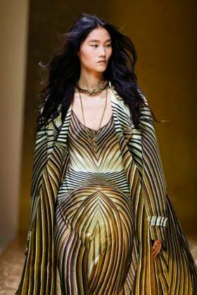 MFW Roberto Cavalli runway MP A model walks the runway at the Roberto Cavalli fashion show during Milan s Fashion Week Womenswear Spring Summer 2026, on September 25, 2025 in Milan (Italy), Italy. Photo by Marco Piovanotto Abacapress.com  Copyright: xPiovanottoxMarco ABACAx