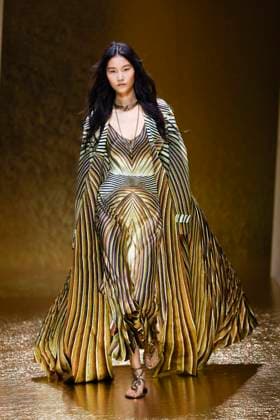 MFW Roberto Cavalli runway MP A model walks the runway at the Roberto Cavalli fashion show during Milan s Fashion Week Womenswear Spring Summer 2026, on September 25, 2025 in Milan (Italy), Italy. Photo by Marco Piovanotto Abacapress.com  Copyright: xPiovanottoxMarco ABACAx