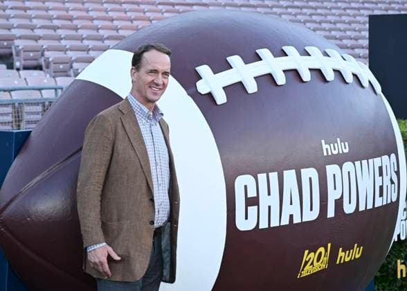 September 25, 2025, Pasadena, California, USA: American former professional football quarterback PEYTON MANNING attends the Red Carpet World Premiere of HuluÃ¢â‚¬â ¢s Ã¢â‚¬oeChad Powers. Pasadena USA - ZUMAb173 20250925_aap_b173_014 Copyright: xBillyxBennightx