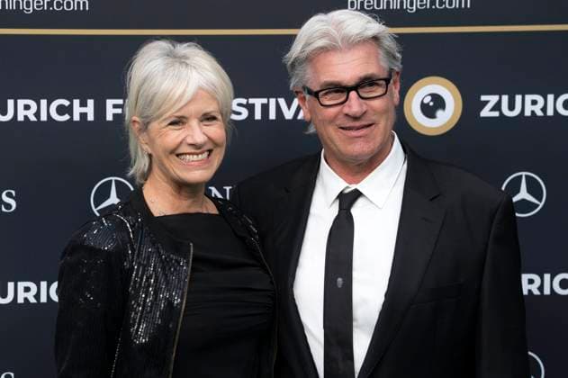 Sabina Schneebeli mit Ehemann Paul Kurath bei der Festivaleröffnung mit der Premiere des Kinofilms Splitsville auf dem 21. Zurich Film Festival 2025 im Kongresssaal. Zürich, 25.09.2025