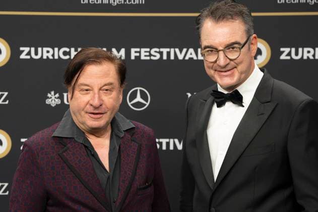 Beat Schlatter und Christian Jungen bei der Festivaleröffnung mit der Premiere des Kinofilms Splitsville auf dem 21. Zurich Film Festival 2025 im Kongresssaal. Zürich, 25.09.2025
