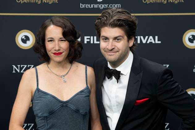 Natascha Beller und Patrick Karpiczenko bei der Festivaleröffnung mit der Premiere des Kinofilms Splitsville auf dem 21. Zurich Film Festival 2025 im Kongresssaal. Zürich, 25.09.2025