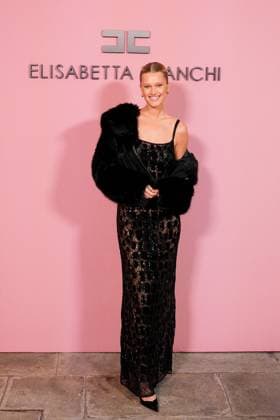 Milan, Milan Women s Fashion Week Spring Summer 2026 - Women s Fashion, Spring Summer 2026 - Elisabetta Franchi fashion show - arrivals in the photo: Toni Garrn  Copyright: xRiccardoxGiordanox xipa-agency.netx xRiccardoxGiordanox IPA_Agency_IPA65780523
