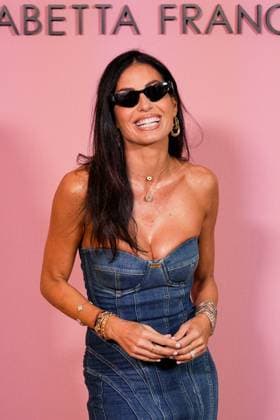 Milan, Milan Women s Fashion Week Spring Summer 2026 - Women s Fashion, Spring Summer 2026 - Elisabetta Franchi fashion show - arrivals in the photo: Elisabetta Gregoraci  Copyright: xRiccardoxGiordanox xipa-agency.netx xRiccardoxGiordanox IPA_Agency_IPA65780555