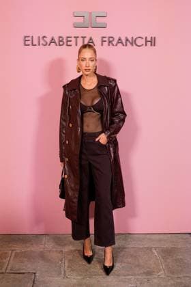 Milan, Italy, Italy: Milan, Milan Women s Fashion Week Spring Summer 2026 - Women s Fashion, Spring Summer 2026 - Elisabetta Franchi fashion show - arrivals in the photo: Katherine Evangelinou Milan Italy  - ZUMAp169 20250926_zea_p169_433 Copyright: xRiccardoxGiordanox