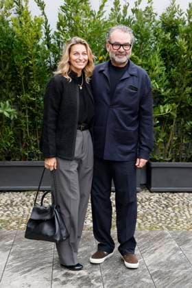MFW Tod’s front row MP Federica Fontana, Remo Ruffini arrive at the Tod s fashion show during Milan s Fashion Week Womenswear Spring Summer 2026, on September 26, 2025 in Milan (Italy), Italy. Photo by Marco Piovanotto Abacapress.com  Copyright: xPiovanottoxMarco ABACAx