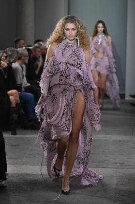 Milan, Italy: Milan, Milan Women s Fashion Week Spring Summer 2026 - Women s Fashion, Spring Summer 2026. - Blumarine fashion show - catwalk - photo: model Milan Italy  - ZUMAp169 20250926_zea_p169_446 Copyright: xSimonaxChiocciax
