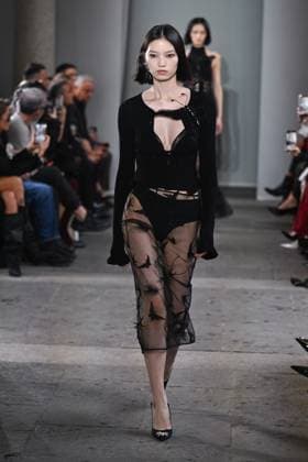 Milan, Italy: Milan, Milan Women s Fashion Week Spring Summer 2026 - Women s Fashion, Spring Summer 2026. - Blumarine fashion show - catwalk - photo: model Milan Italy  - ZUMAp169 20250926_zea_p169_454 Copyright: xSimonaxChiocciax