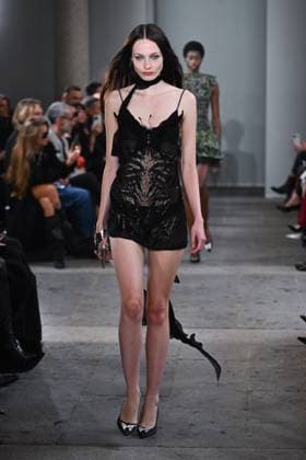Milan, Italy: Milan, Milan Women s Fashion Week Spring Summer 2026 - Women s Fashion, Spring Summer 2026. - Blumarine fashion show - catwalk - photo: model Milan Italy  - ZUMAp169 20250926_zea_p169_462 Copyright: xSimonaxChiocciax